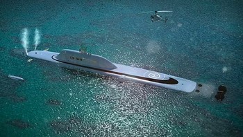 Berukuran panjang 165 meter, kapal selam yang diberi nama Migaloo M5 ini dapat menampung 20 penumpang dan 40 awak kapal di kedalaman air selama empat minggu. Foto: Migaloo