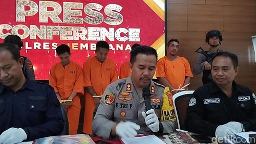 Kapolres Jembrana AKBP Endang Tri Purwanto saat konferensi pers di  Mapolres Jembrana, Selasa (23/1/2024)