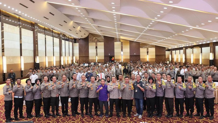 Kapolresta Pekanbaru Kombes Jeki Rahmat Mustika menyiapkan 710 personel untuk ditempatkan di sejumlah TPS. (Dok Polresta Pekanbaru)
