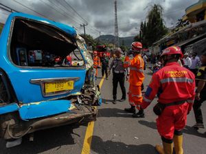 Data Korban Tabrakan Beruntun di Puncak: 11 Orang Dewasa dan 3 Anak