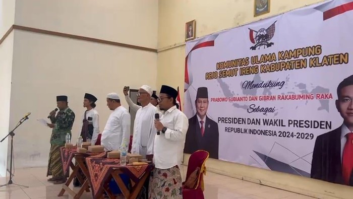 Komunitas Ulama Kampung di Klaten dukung Prabowo-Gibran