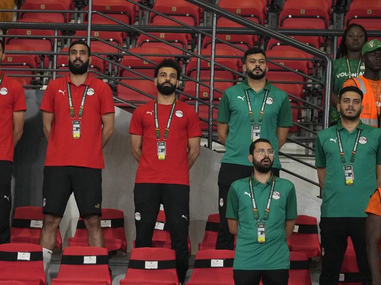 Potret Mo Salah Jadi Penonton Saat Mesir Raih Hasil Seri Ketiga