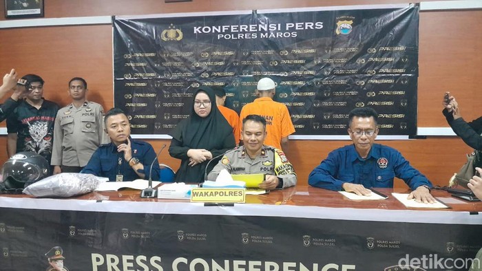 Polres Maros merilis kasus penjambretan.