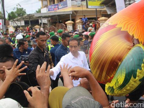 Presiden Jokowi di Kabupaten Blora, Selasa (23/1/2024).