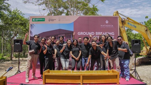PT Jimbaran Hijau melakukan peletakan batu pertama sekaligus peresmian pembangunan dan penjualan Natadesa Resort Residence Fase 2.0 pada Minggu (21/1/2024). (Dok. PT Jimbaran Hijau)