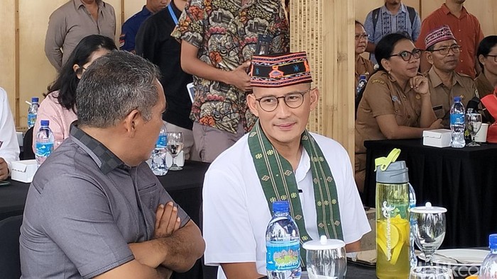 Sandiaga Uno saat di Labuan Bajo, Selasa (23/1/2024).