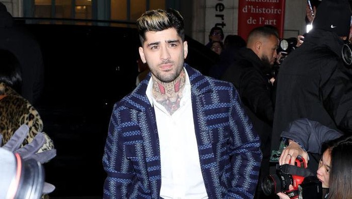 Zayn Malik at Kenzo Mens Fall 2024 as part of Paris Mens Fashion Week held at Bibliothèque Nationale on January 19, 2024 in Paris, France. (Photo by Swan Gallet/WWD via Getty Images)