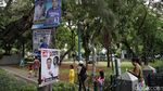 Alat Peraga Kampanye Penuhi Taman Gorontalo Jakut