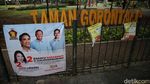 Alat Peraga Kampanye Penuhi Taman Gorontalo Jakut