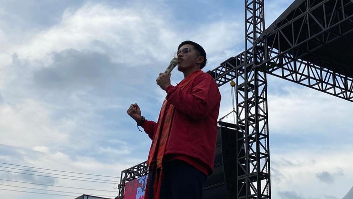 Kaesang Pangarep di Deli Serdang (Tina/detikcom)
