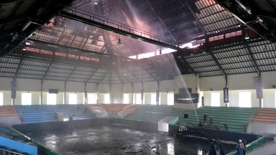 GOR Purna Krida Bali Terbakar