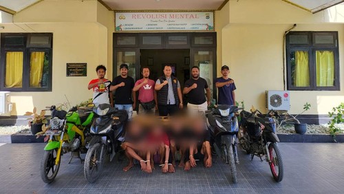 Polres Manggarai Barat menangkap lima pelaku pencurian sepeda motor dan HP.