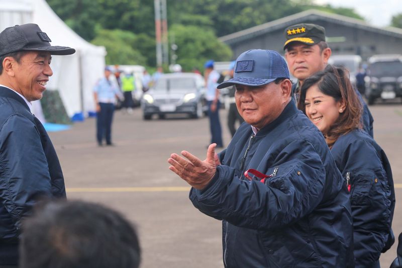 Prabowo saat pamer jogetan saat menegaskan dirinya sehat (Grandyos/detikcom)