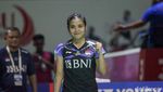 Senyum Gregoria Usai Kalahkan Wakil Jerman di Indonesia Masters