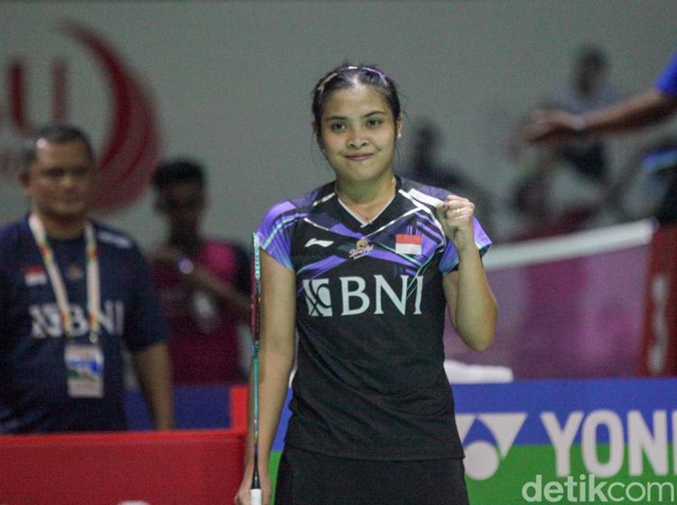 Senyum Gregoria Usai Kalahkan Wakil Jerman di Indonesia Masters