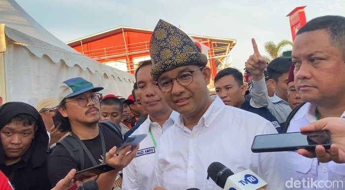 Anies Baswedan di Palembang, 25 Januari 2024. (Azhar BR/detikcom)