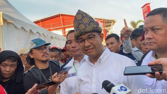 Anies Baswedan di Palembang, 25 Januari 2024. (Azhar BR/detikcom)