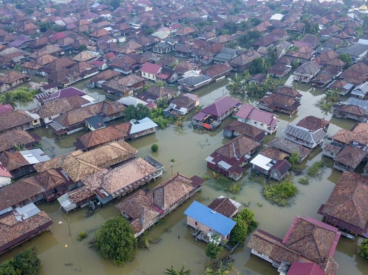 Banjir Jambi Terlihat dari Udara