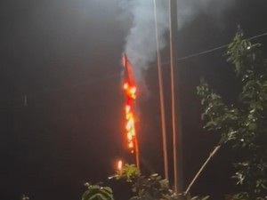 Diduga Sakit Hati, Ketua RT di Malang Bakar Bendera PDIP