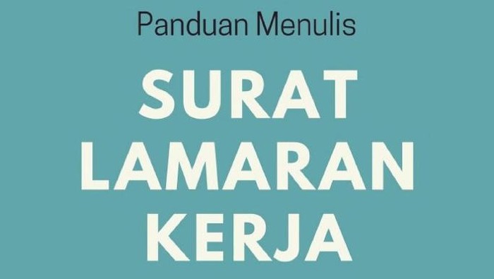 Contoh surat lamaran pekerjaan.