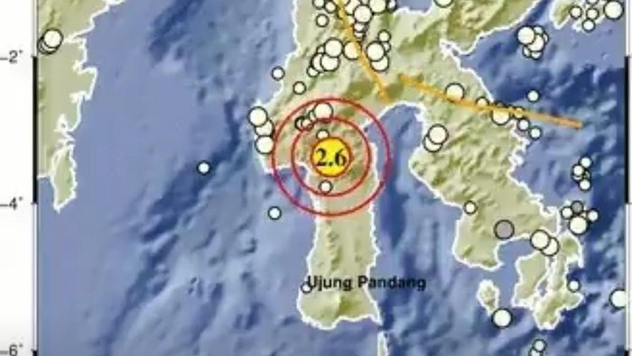Gempa M 2.6 di Enrekang, Sulsel.