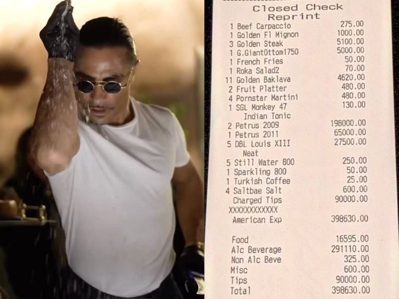 Gokil! Salt Bae Pamer Tagihan Makan Pelanggan Sampai Rp 1,7 Miliar