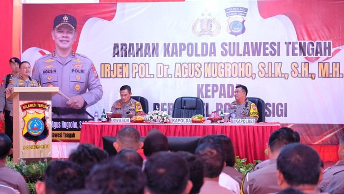 Kapolda Sulteng Irjen Agus Nugroho Kunker ke Polres Sigi.