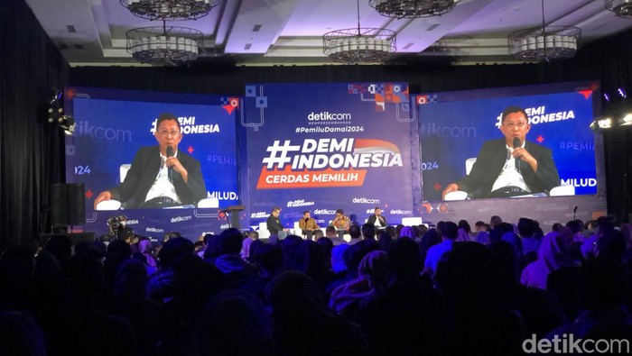 Ketua KPID DIY Hazwan Iskandar Jaya di acara #DemiIndonesia Cerdas Memilih edisi Jogja, Kamis (25/1/2024).