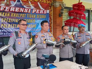 Bikin Bising, Polresta Denpasar Sita 148 Knalpot Brong dalam Sebulan