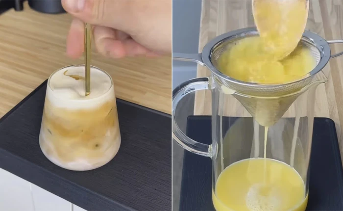 Racikan latte pakai jagung manis