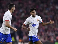 Yamal baru bisa catatkan menit main lebih banyak pada musim 2023/24. Yamal bisa kemas tujuh gol dari 50 laga di seluruh kompetisi (AP/Alvaro Barrientos)