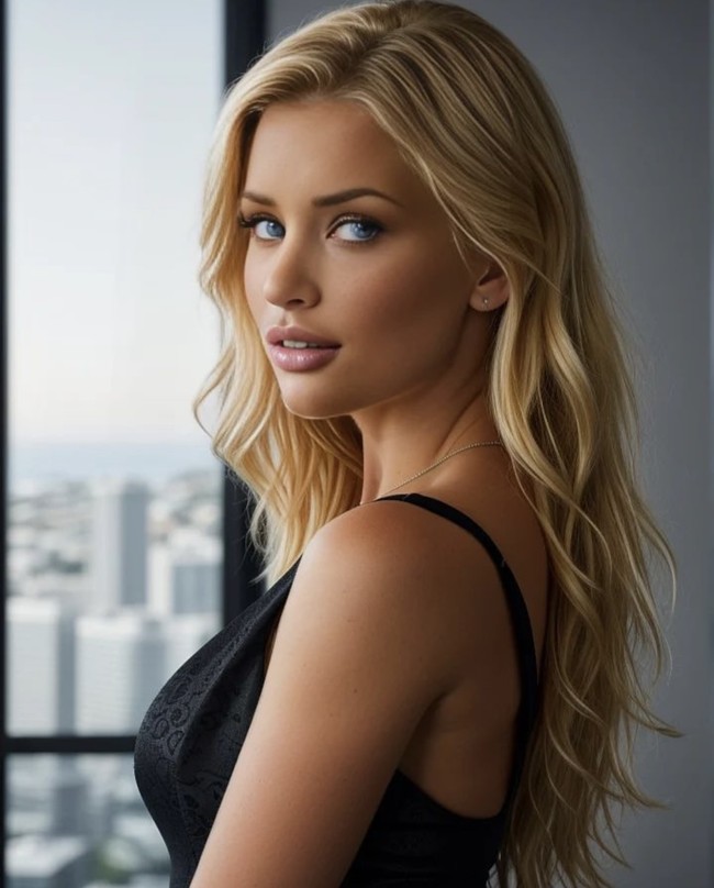 Lexi Love memiliki wajah cantik, tubuh seksi, dan rambut pirang yang menggoda. Dia dibuat dengan teknologi kecerdasan buatan atau AI sebagai pacar virtual pria kesepian. Foto: dok. Instagram @lexilove.x