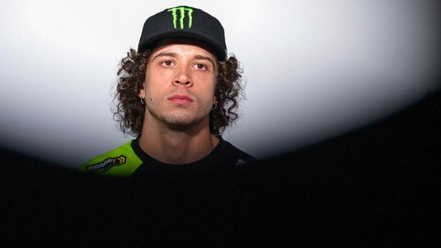 Mooney VR46 Racing's Italian rider Marco Bezzecchi attends a press conference at the Sepang International Circuit in Sepang on November 9, 2023, ahead of the practice sessions for the MotoGP Malaysia Grand Prix. (Photo by Mohd RASFAN / AFP)