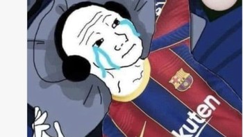 Meme fans Barca saat ini. Foto: X