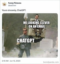 Meme ChatGPT yang makin canggih berseliweran di intenet. Beberapa yang kocak detikINET bagikan di sini untuk kita ketawain bareng-bareng.