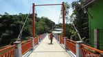 Penampakan Jembatan Gantung Parung Serab Depok Usai Direnovasi