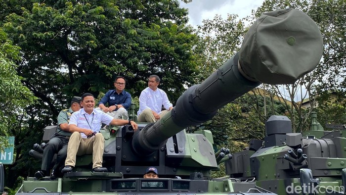 Penampakan Tank Harimau produksi PT Pindad (Foto: Wisma Putra/detikJabar)