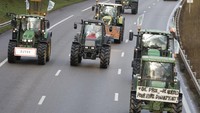 Aksi ini merupakan bagian dari gelombang kemarahan yang meningkat di kalangan produsen pertanian di seluruh Uni Eropa. AP/Jean-Francois Badias