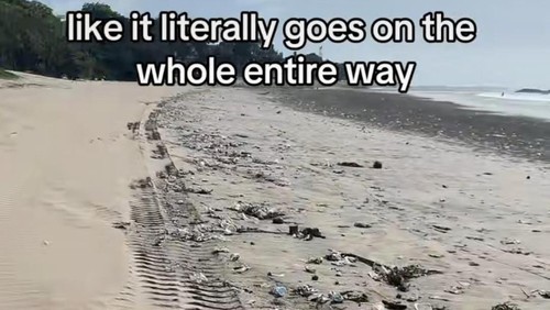 Turis keluhkan sampah di Kuta