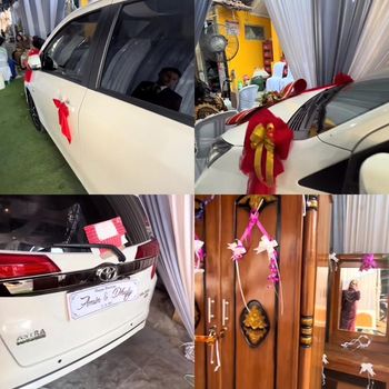 Acara pernikahan seserahan lemari dan meja rias yang terbuat dari kayu dan mobil, mendadak viral di TikTok