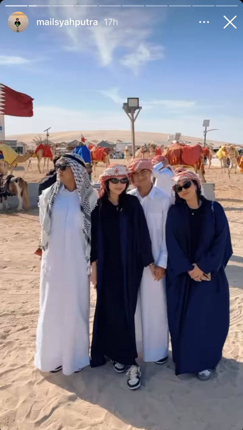 Azizah dan Pratama Arhan di Qatar