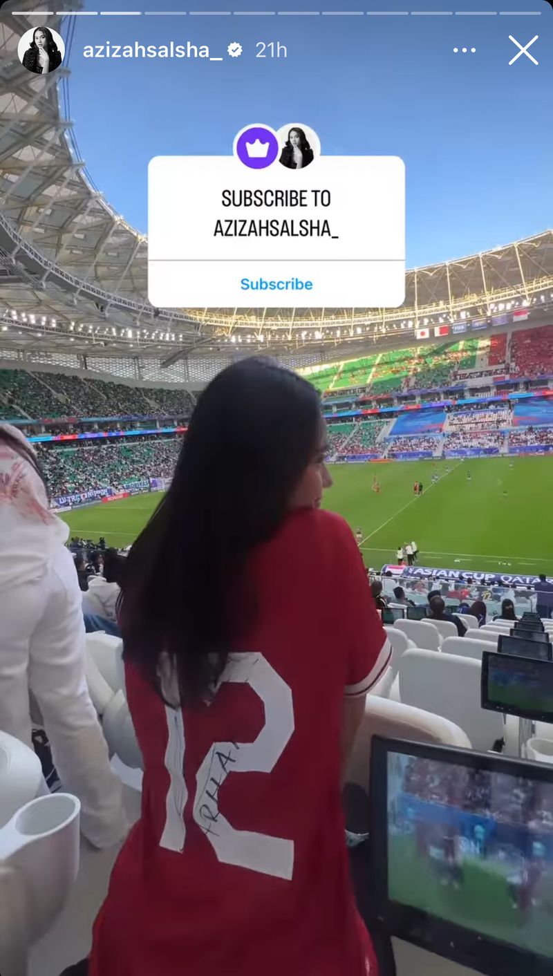 Azizah dan Pratama Arhan di Qatar