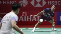 Pertandingan antara Ginting vs Loh berlangsung di Istora Senayan, Jakarta, Jumat (26/1/2024) malam.  