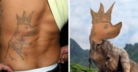 Kocak! Niat Mau Keren Malah Amburadul Gambar Tato-nya