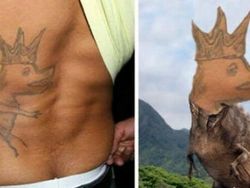 Kocak! Niat Mau Keren Malah Amburadul Gambar Tato-nya