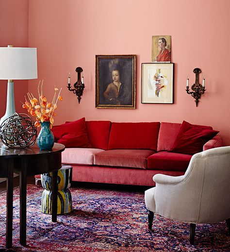 penggunaan warna merah pada Interior rumah/via designbykh.com