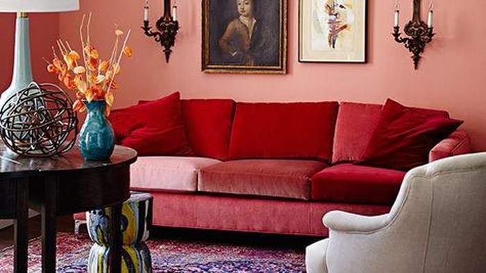 penggunaan warna merah pada Interior rumah/via designbykh.com