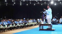 Prabowo memberikan sambutan dalam deklarasi tersebut.