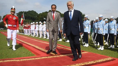 Momen Jokowi Terima Kunjungan PM Timor Leste di Istana Bogor