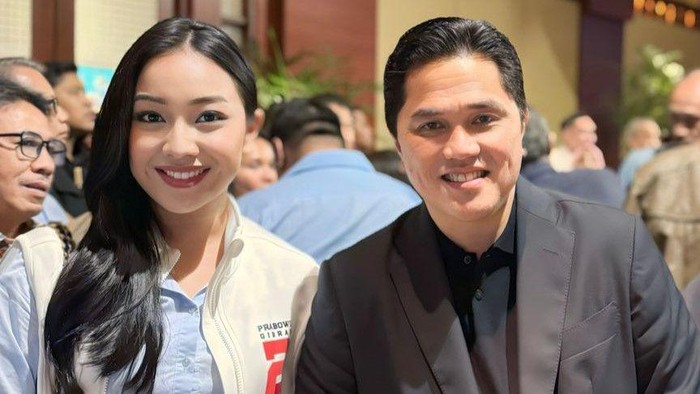 Sekjen Relawan Muda BerAkhlak Dita Ayu Wulandari bersama Erick Thohir (dok istimewa)